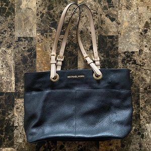 Michael Kors Black Leather Tote Bag
